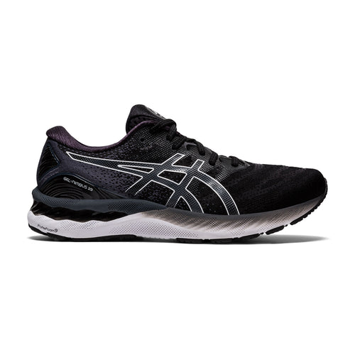 Men's Asics Gel-Nimbus 23, Black/White, 9 D Medium
