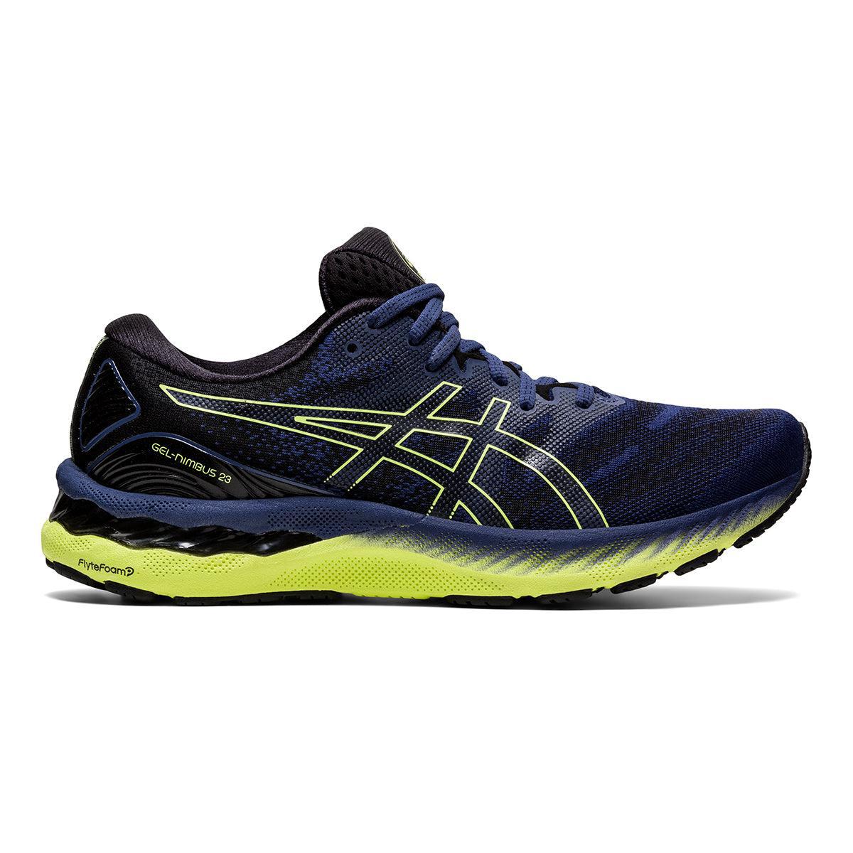 Men's Asics Gel-Nimbus 23, Thunder Blue/Glow Yellow, 9 D Medium