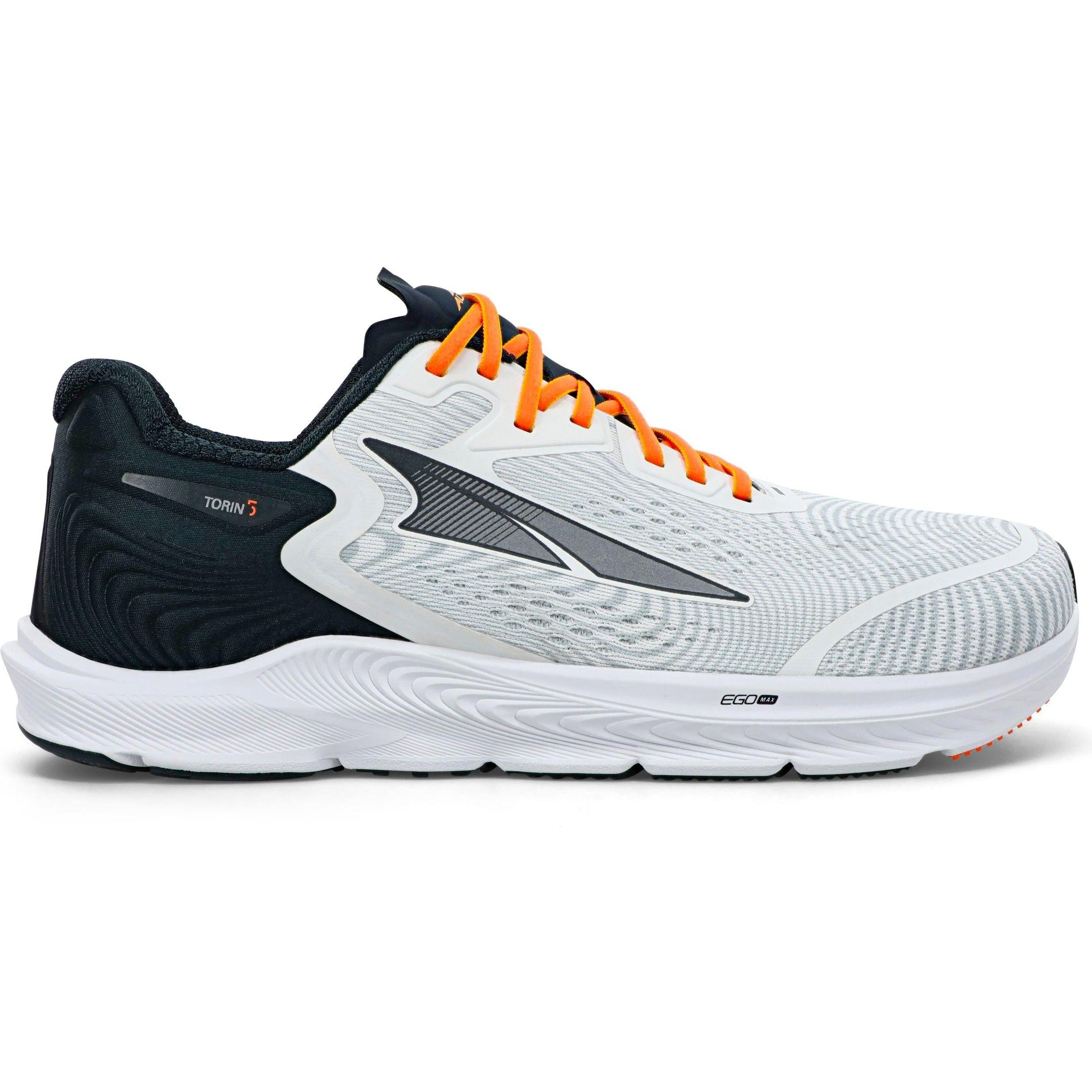 Men's Altra Torin 5, White/Orange, 12 D Medium
