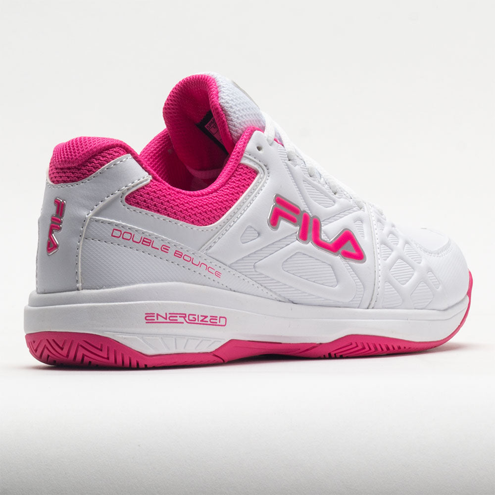 Fila Double Bounce 3 Women's  White/White/Pink Glo