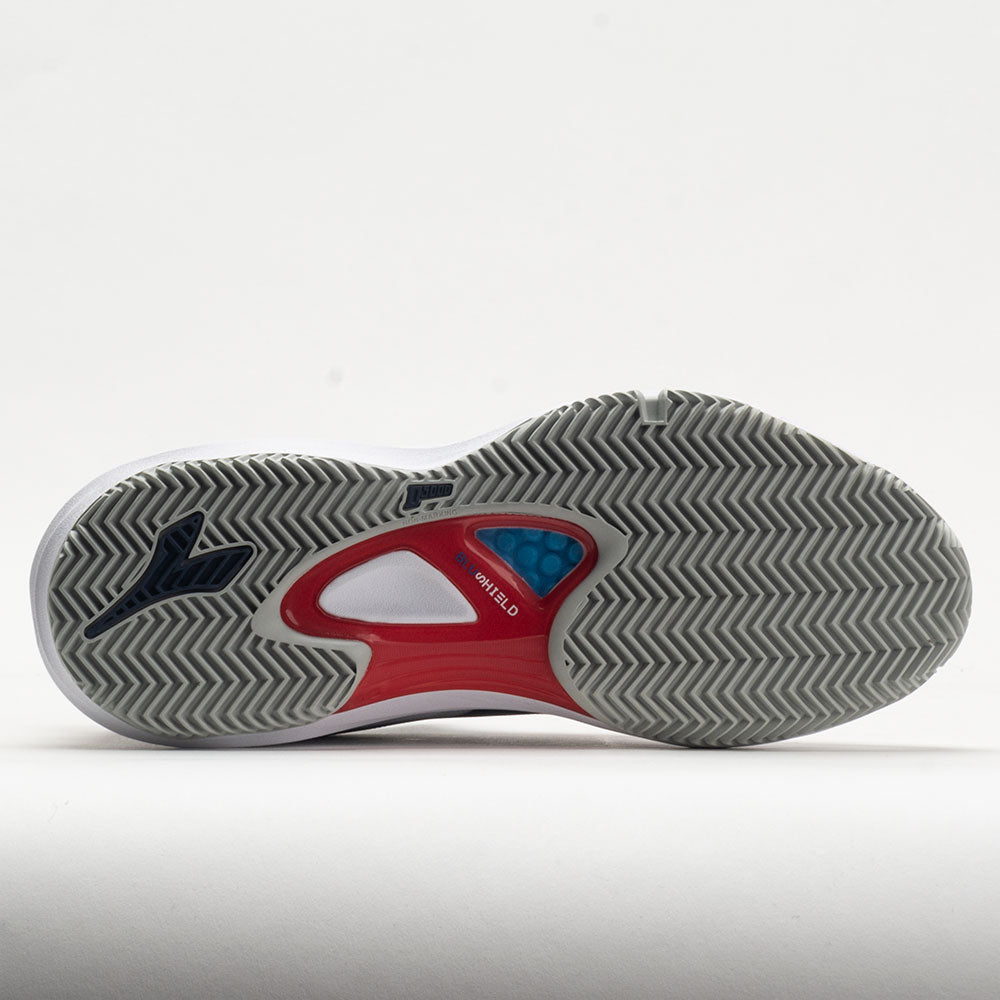 Diadora Speed Blushield Fly 4+ Clay Men's  White/Blue Corsair/Fiery Red